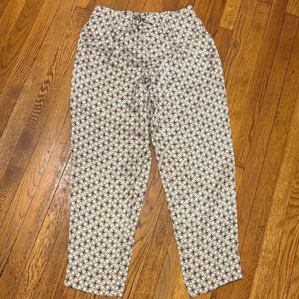 Tachi Taylor for Neiman Marcus vintage SILK pajama pants printed size M